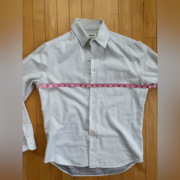 Men’s Taylor Stitch California Shirt in White Blue Polka Dot  Small 38 - Picture 5 of 7